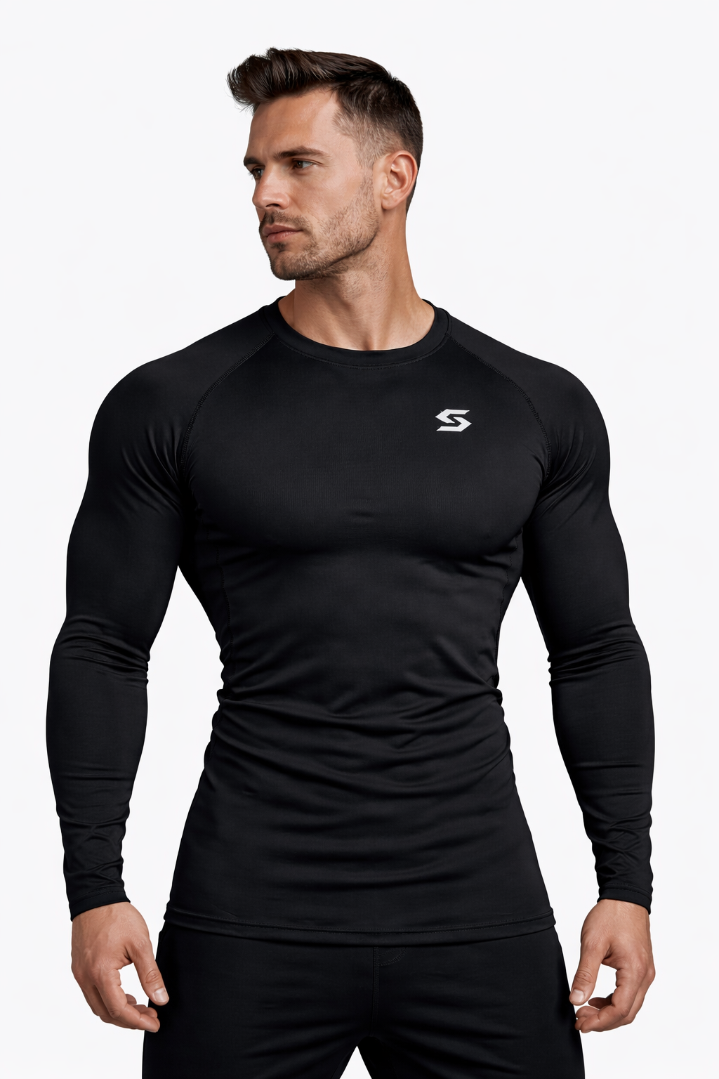SILENTGYM Performance Long Sleeve Shirt – Black