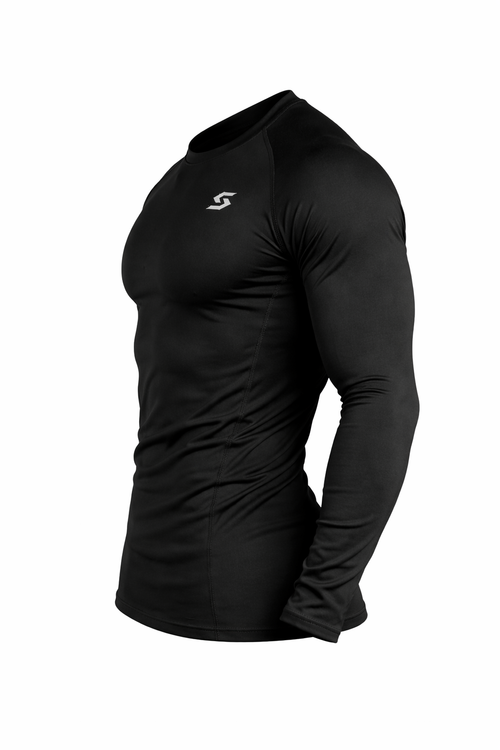 SILENTGYM Performance Long Sleeve Shirt – Black